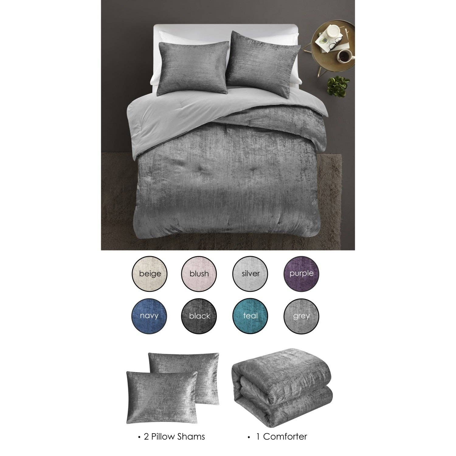 Inspired home - Wholesale Bedding Set - Moriah Comforter Set21