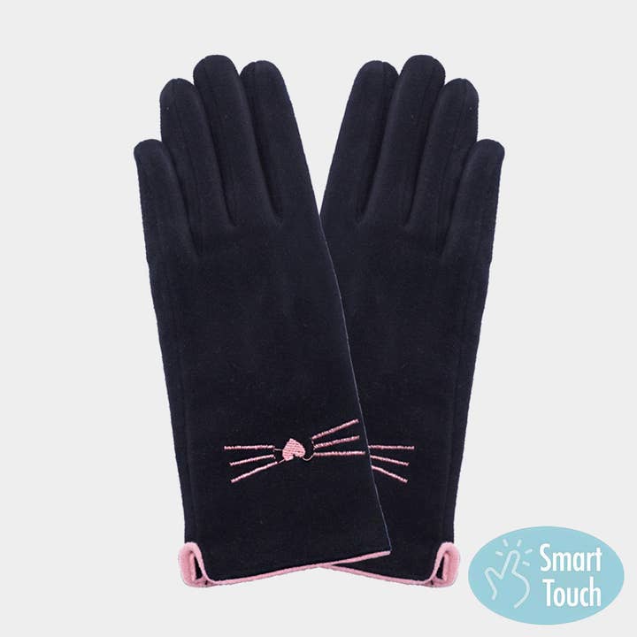 Sensibling Corp. - Wholesale Gloves - Women's - Cat Pointed Faux Suede Smart Touch Gloves3