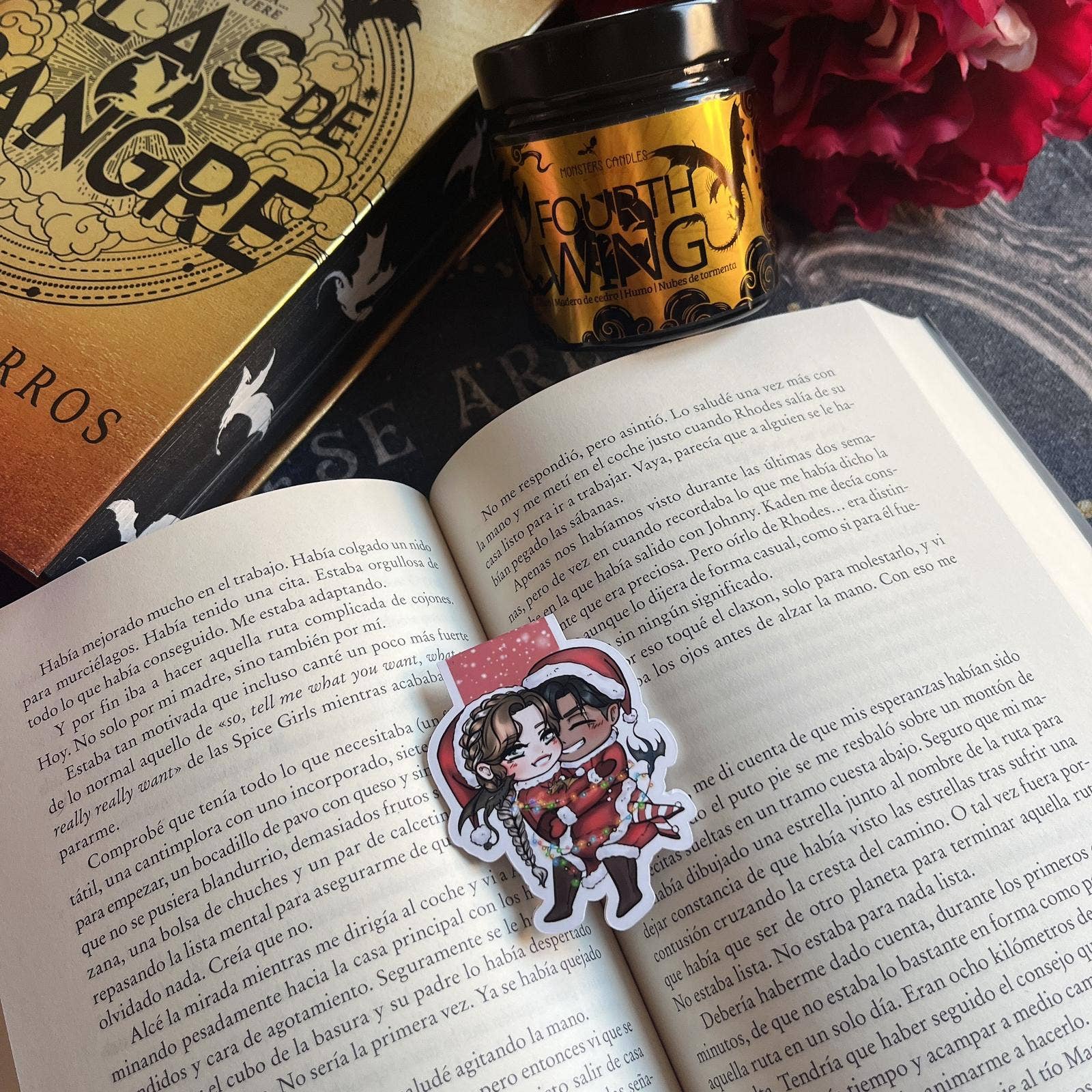 Alsace’s Art - Wholesale Sticker - Kerstbladwijzer Violet & Xaden.1