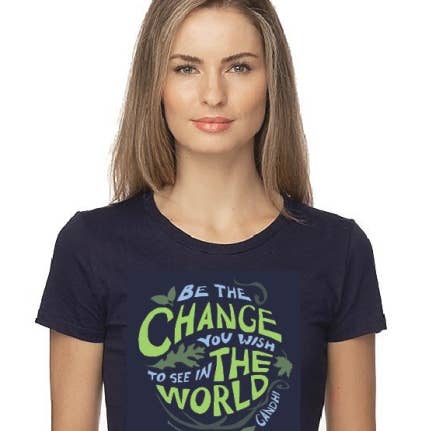 T-Shirt - Change The World - Fitted Cotton for wholesale by Syracuse Cultural Workers