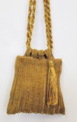 Ricki designs - Vendita all'ingrosso Tracolla - Donna - BORSA CON NAPPINA IN PERLINE ALL'UNCINETTO0