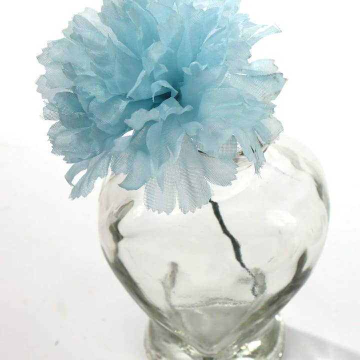 Larksilk - Wholesale Artificial Flowers - Blue Carnation Floral Pick For Crafts Arrangements Events4