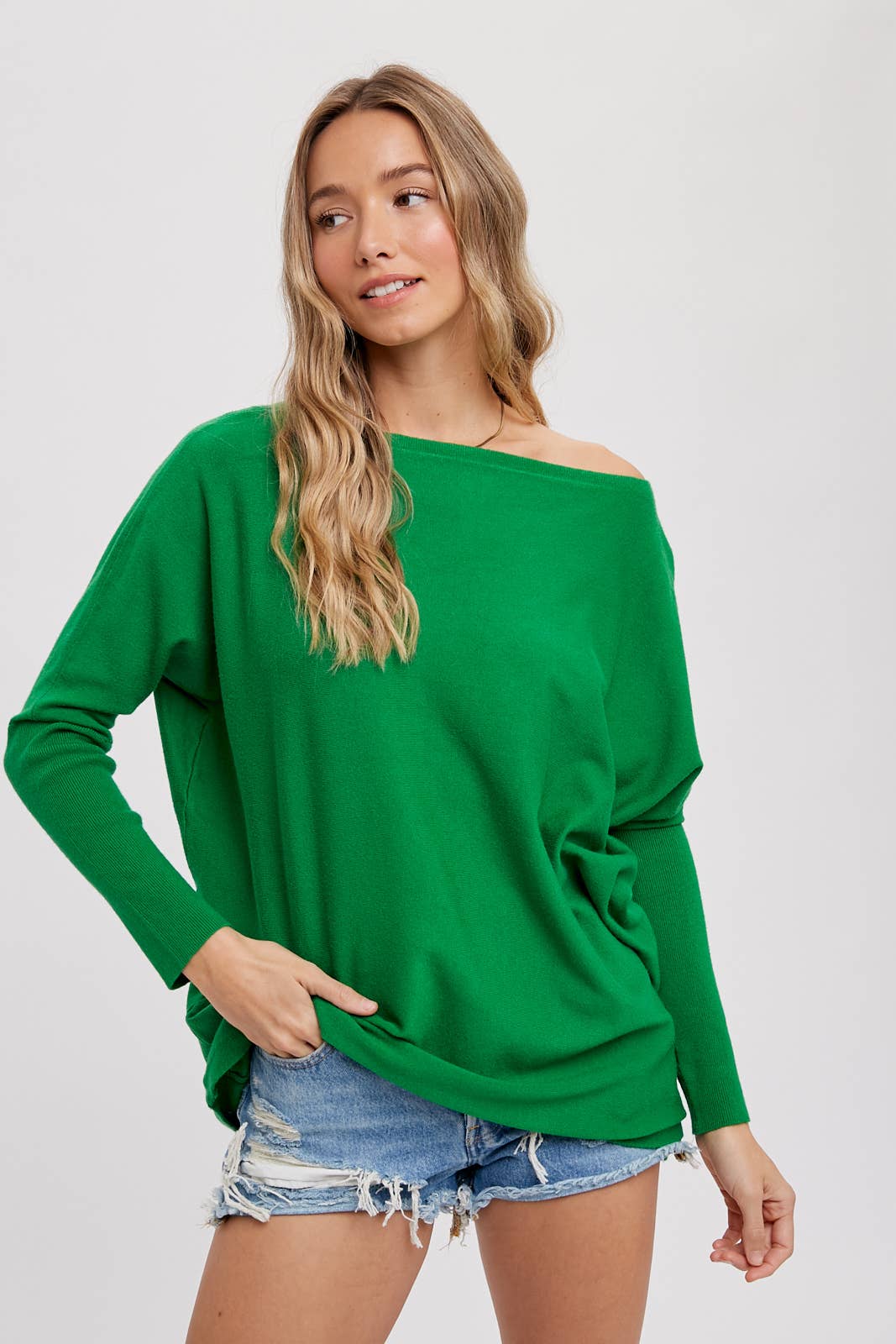 Bluivy - Wholesale Tunic - Women's - FLOWY BOATNECK DOLMAN TUNIC - ST. PATRICK'S DAY62