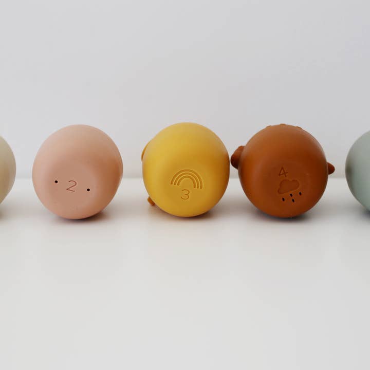 Marlowe & Co - Wholesale Bath Toy - Baby - Animal Mold Free Silicone Bath Toy Set 5