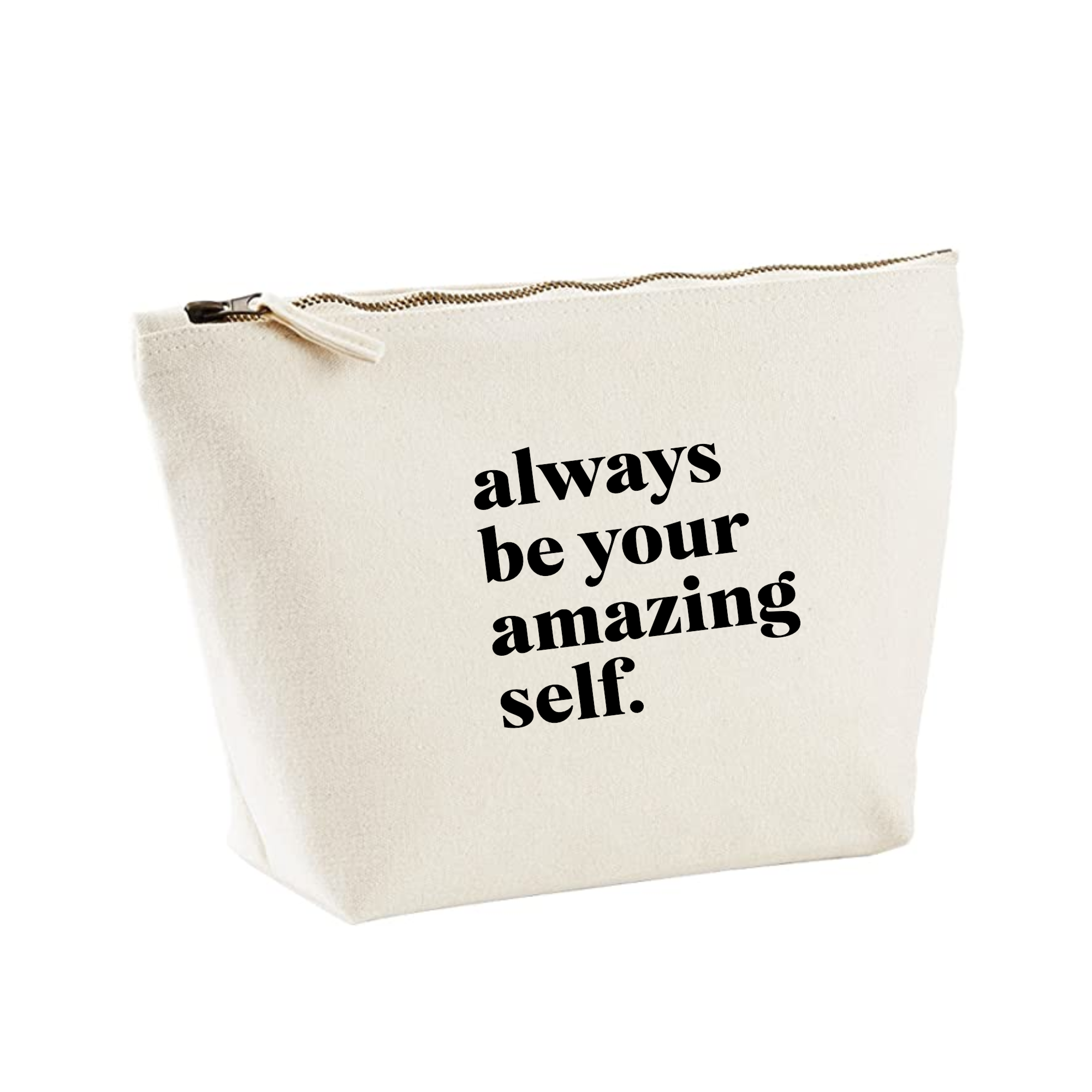 Word Up Creative - Wholesale Makeup/Cosmetic Bag - Always be your amazing self Zipped Pouch cosmetic bag2