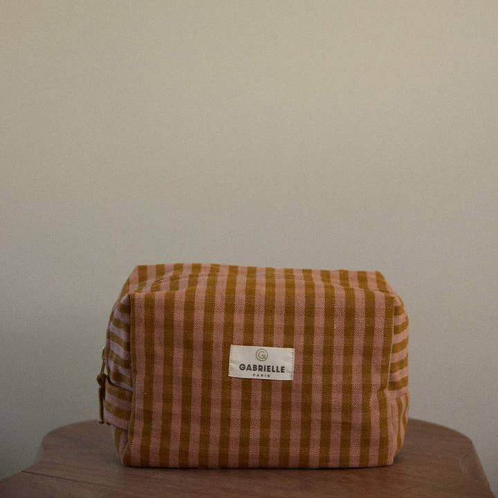 Gabrielle Paris - Wholesale Toiletry Bag - Unisex - Vichy Clay Cotton Toiletry Bag1