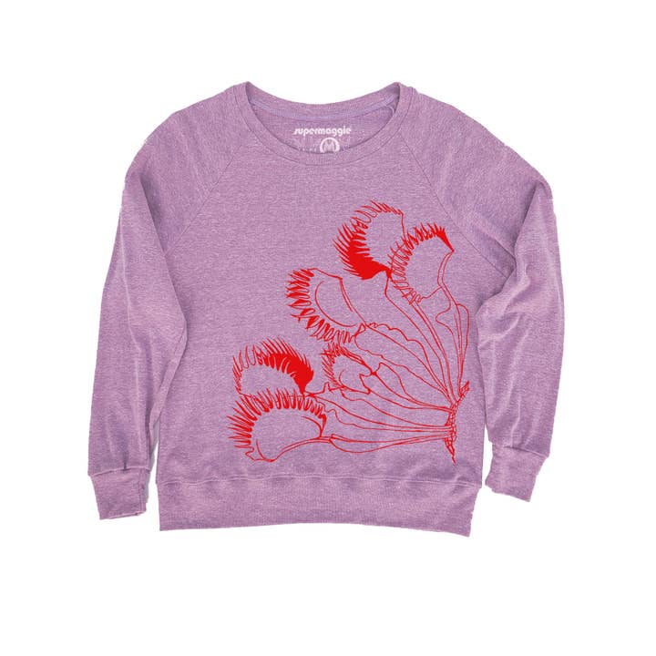 Supermaggie @ Faire - Wholesale Graphic Sweatshirt - Women's - Venus Flytrap Pia Tri Blend Pullover5