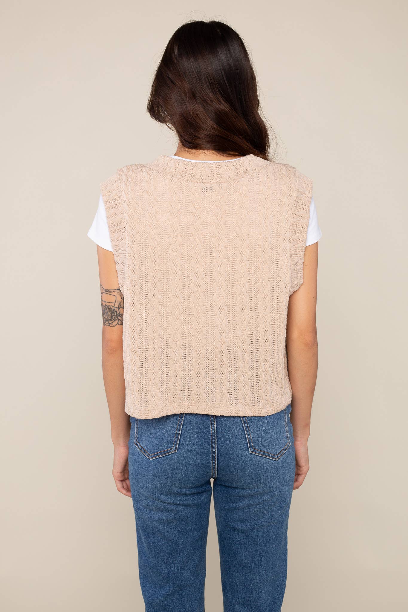 NLT - Venta al por mayor Chaleco de abrigo - Mujer - Chaleco tejido cable - talla grande3