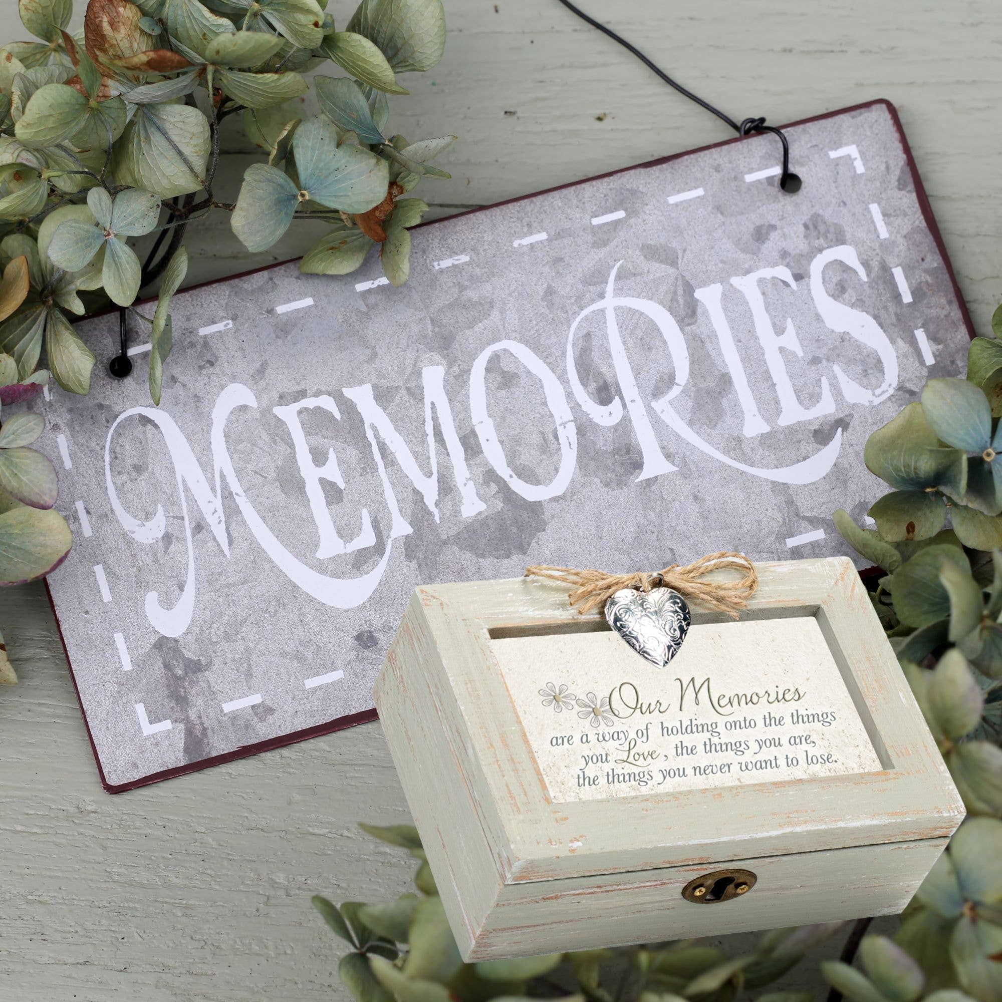 Dicksons - Wholesale Decorative Box - Petite Music Box Our Memories Distressed1