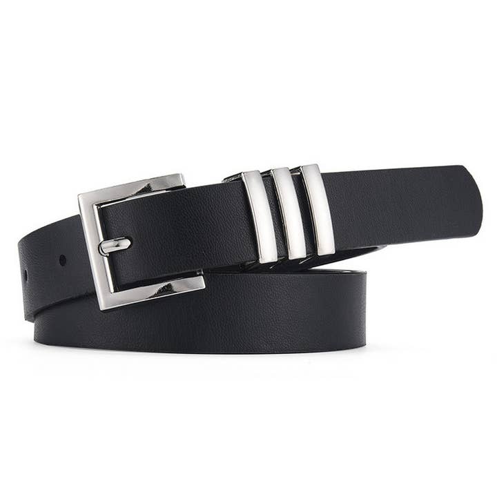 ACCITY - Wholesale Belt - Women's - MATTE KOREAN-STYLE METAL SQUARE BUCKLE BELT_CWASC058010