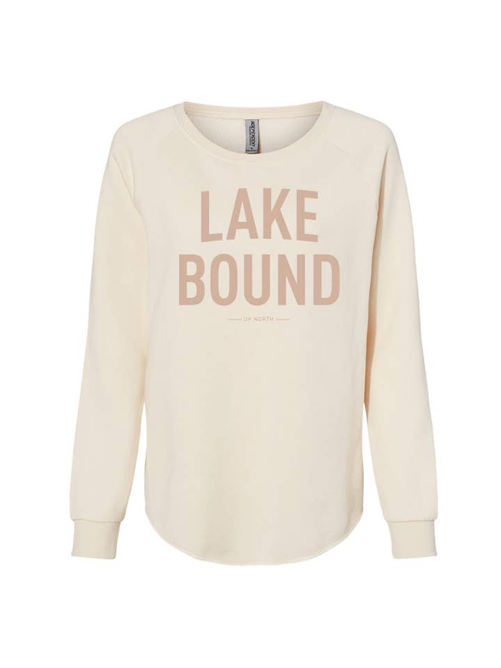 Up North Boutique - Wholesale Graphic Sweatshirt - Women's - Lake Bound Womens Sweatshirt. Small Pack. Ships Immediately.1