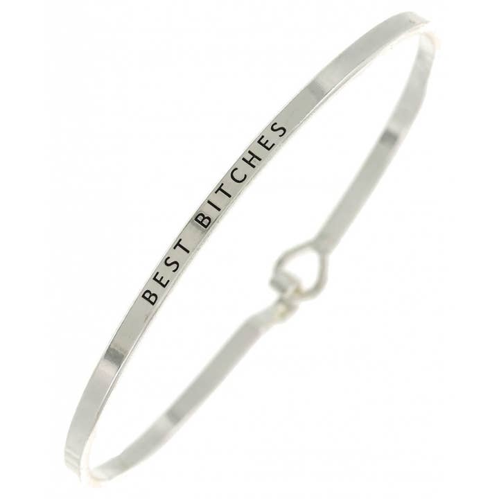 Bracelet à message inspiré FR2666 BEST BITCHES_3 mm pour la vente par 0011 PREMIERE