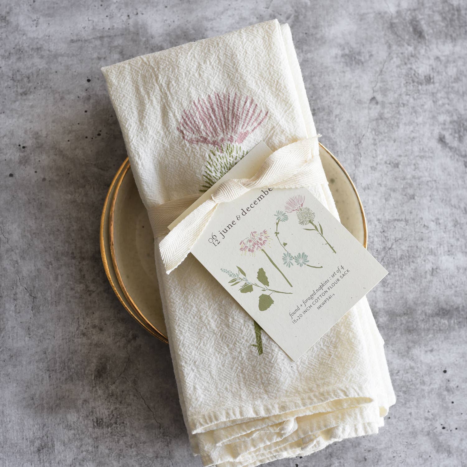 June & December - Wholesale Dinner & Cloth Napkin - Found & Foraged Napkins / Set of 41