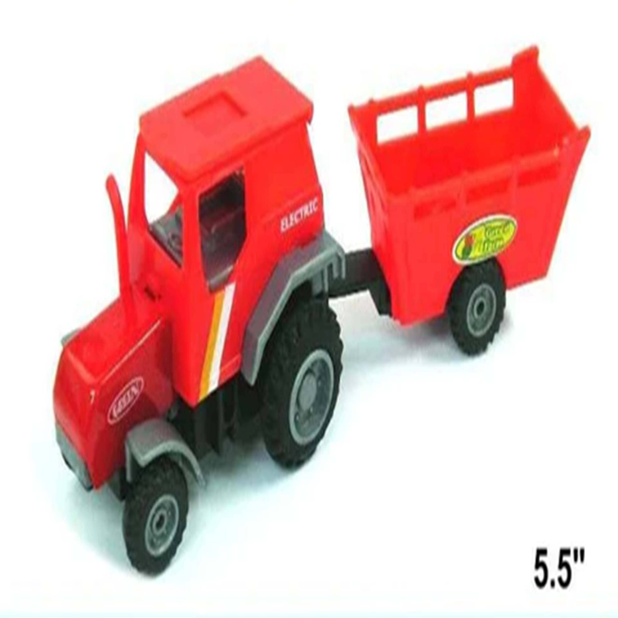 Toyarina - Wholesale Toy Car/Truck - Kids - Farm Tractor with Trailer Diecast Metal Friction Powered1
