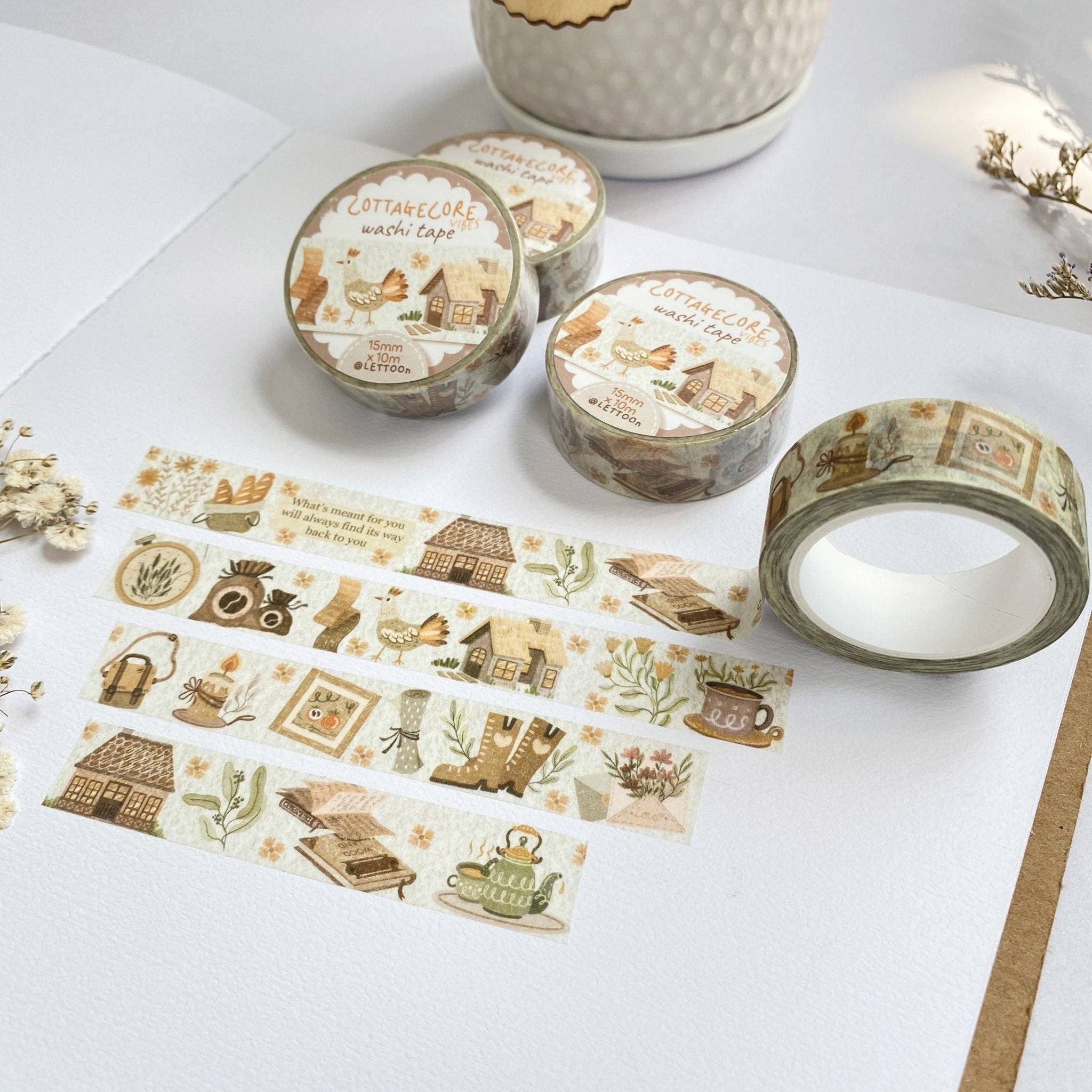 Lettoon – Großhandel Washi-Tape – Washi-Tape – Cottagecore-Vibes5