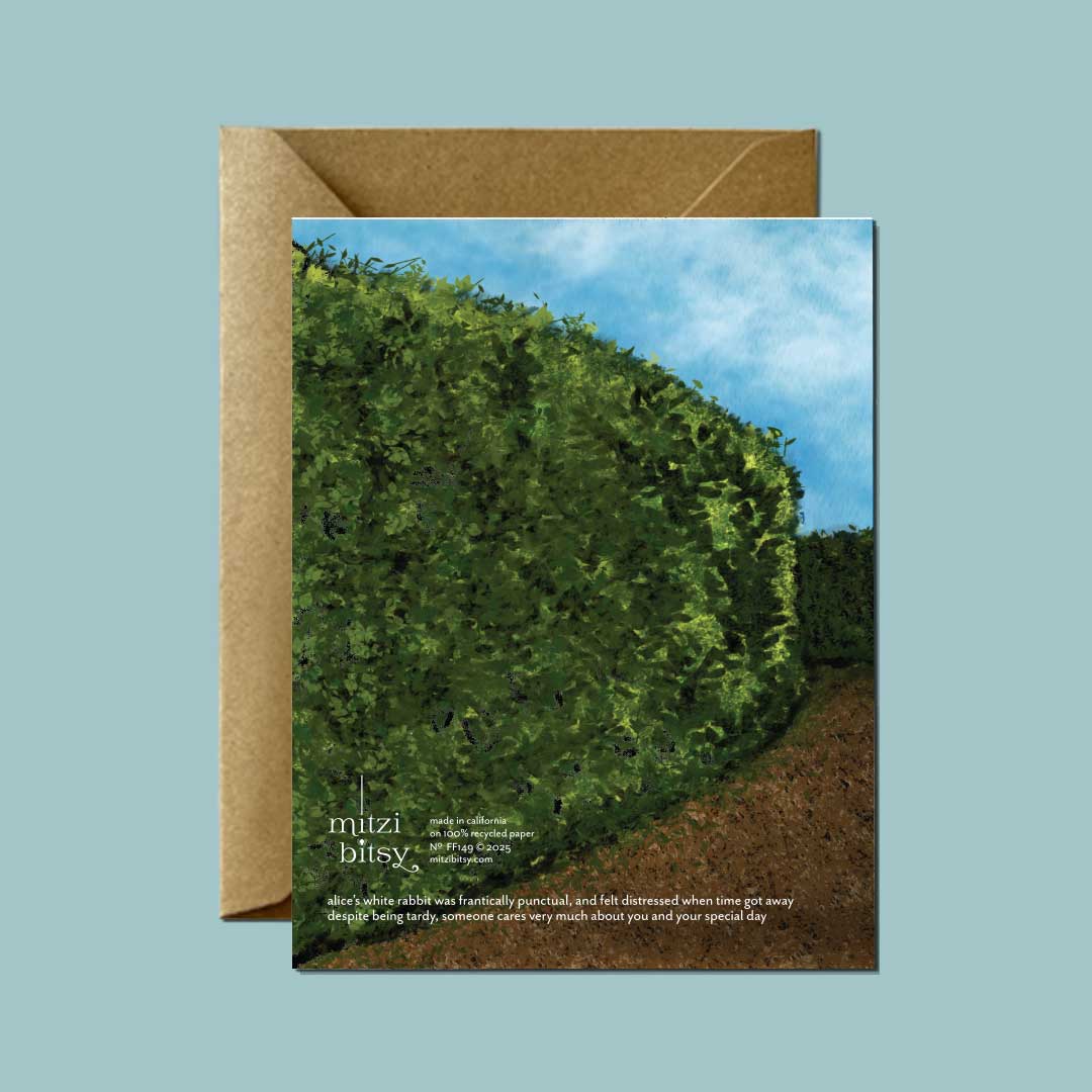 Mitzi Bitsy Spider - Wholesale Birthday Card - I'm Late White Rabbit — Belated Birthday Greeting Card1