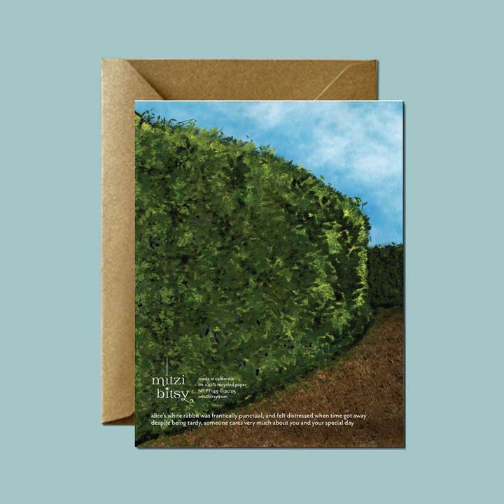 Mitzi Bitsy Spider - Wholesale Birthday Card - I'm Late White Rabbit — Belated Birthday Greeting Card1