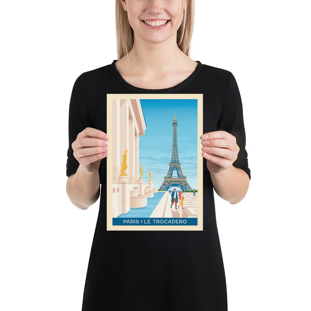 Olahoop Travel Posters - Wholesale Poster - Vintage Travel Poster City Paris France | Trocadero Square4