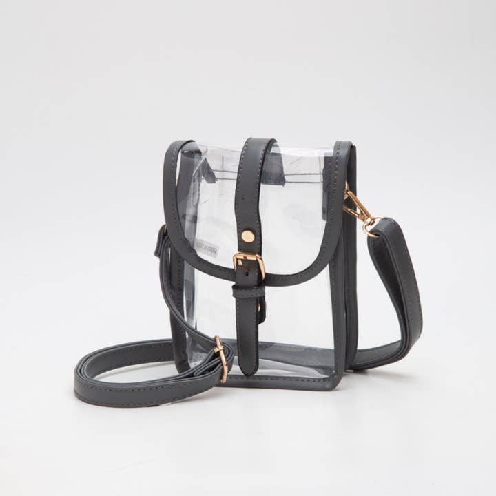 MiMi Wholesale - Wholesale Crossbody Bag - Women's - TG10608 Game Day Clear Buckle Strap Mini Crossbody Bag15