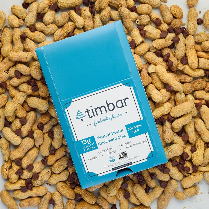 timbar – wholesale Snack bar – Peanut Butter Chocolate Chip Protein Bar (12 bars)3