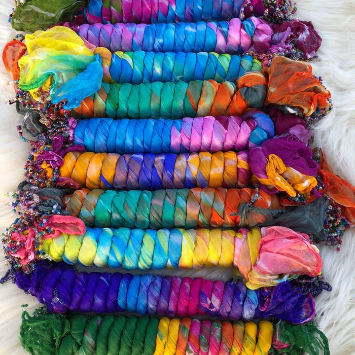 Woman Shops World - Wholesale Scarf - Women's - Shibori Chiffon Scarf, Tie Dye Silky Shawl