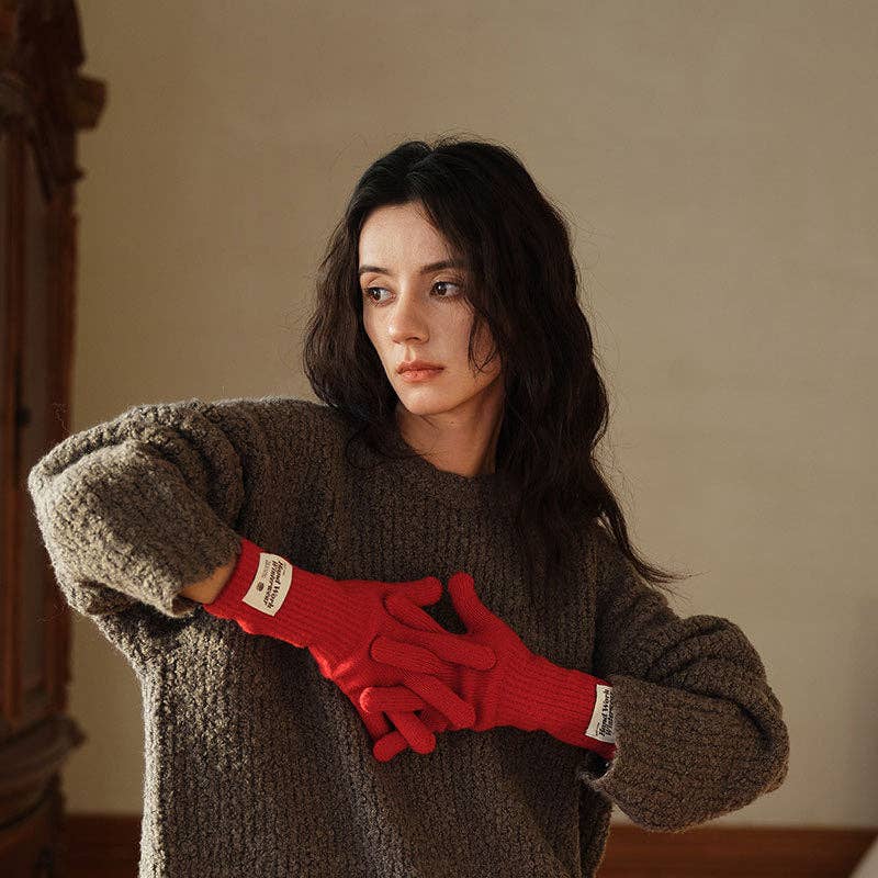 SALINA TRADING INC - Wholesale Gloves - Women's - Handmade 18-Color Knitted Long Gloves for Women - Touchscreen Fingerless Cycling Gloves18