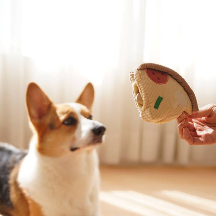 Lambwolf Collective - Wholesale Pet Plush Toy - Dog - DEEP DISH PIZZA//ENRICHMENT DOG TOY