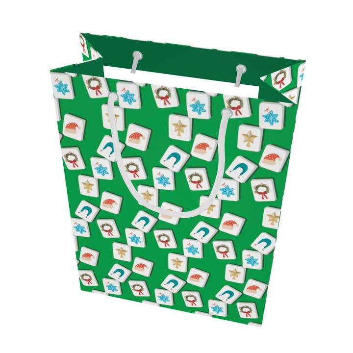 Hey Y'all Party - Wholesale Gift Bag - Green Mahjong Holiday Gift Bag0