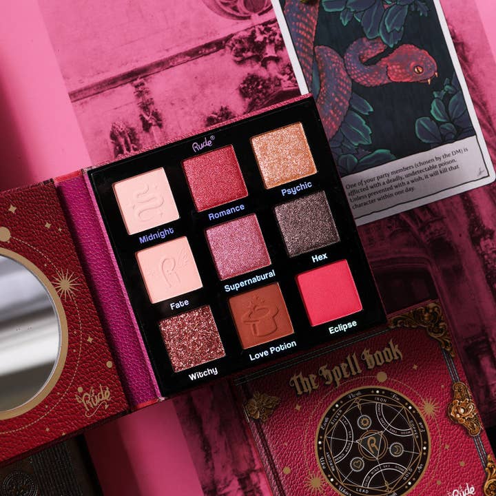 Rude Cosmetics - Venta al por mayor Paleta de sombras de ojos - The Spell Book Set de paleta de sombras de ojos A, 24 piezas