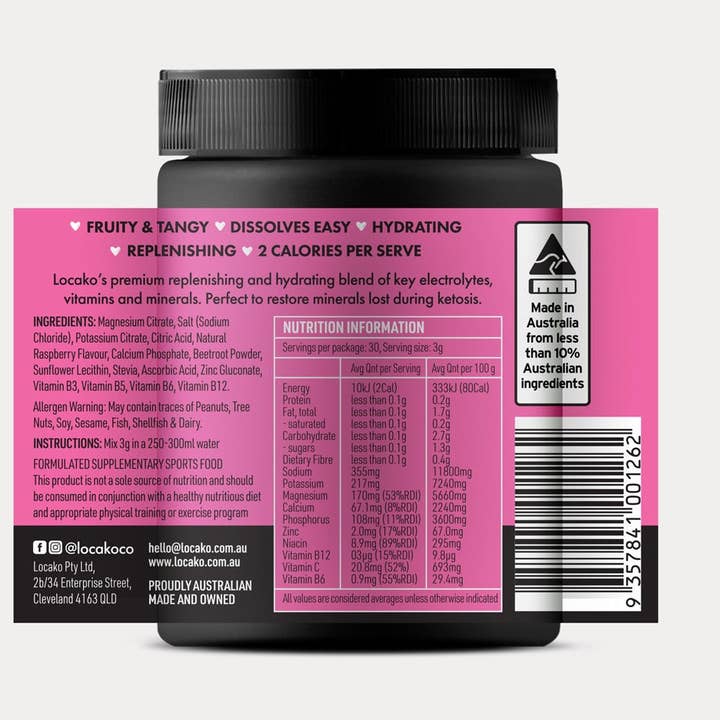 Keto Electrolytes - Raspberry for wholesale by Locako