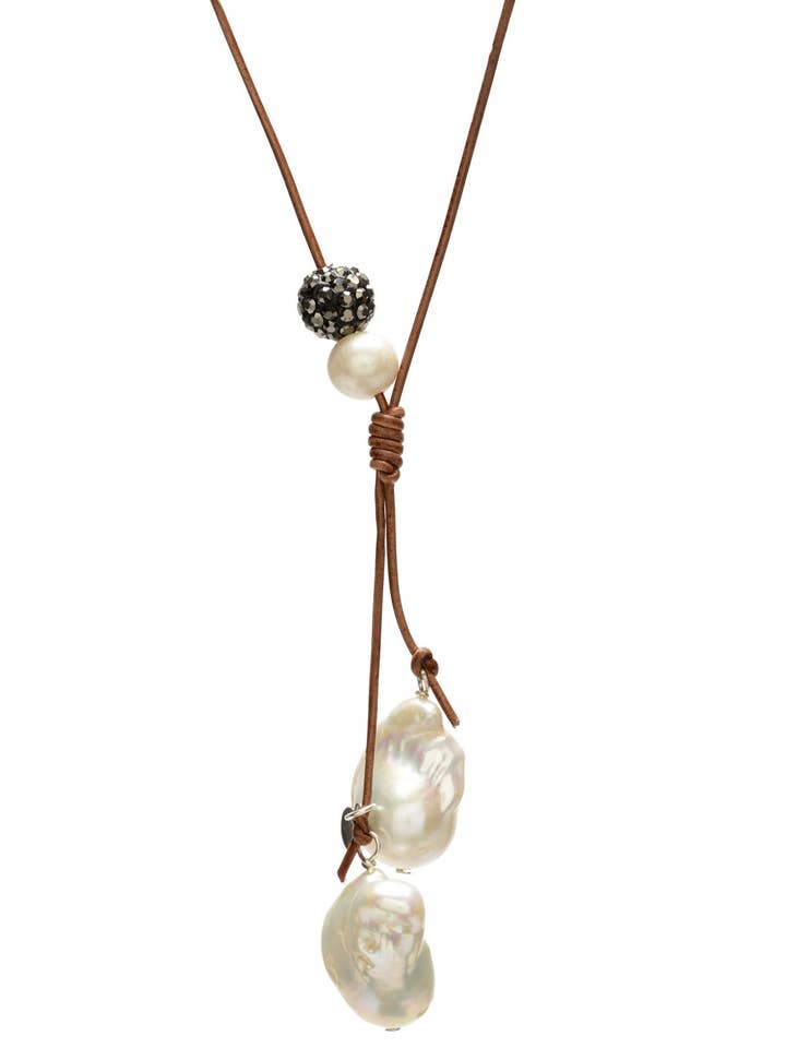 Fia Necklace - saddle/white for wholesale by In2 design