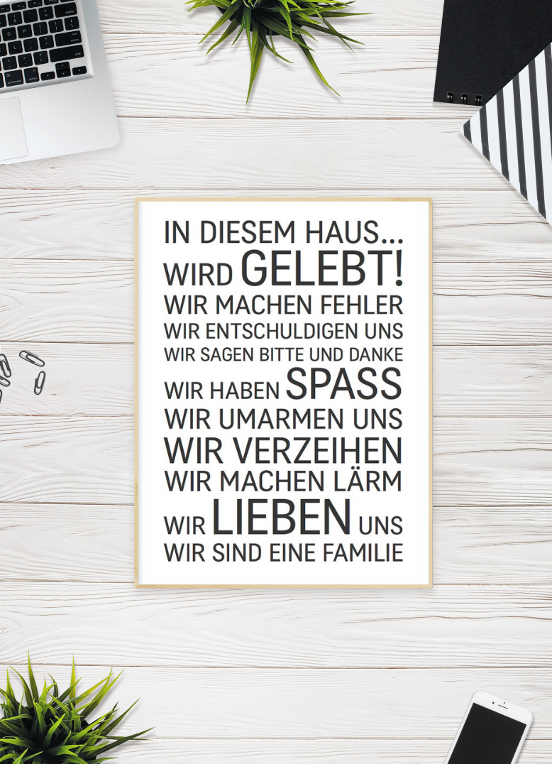 Rabenmütter Verlag UG - Wholesale Poster - Poster “In this House...”1