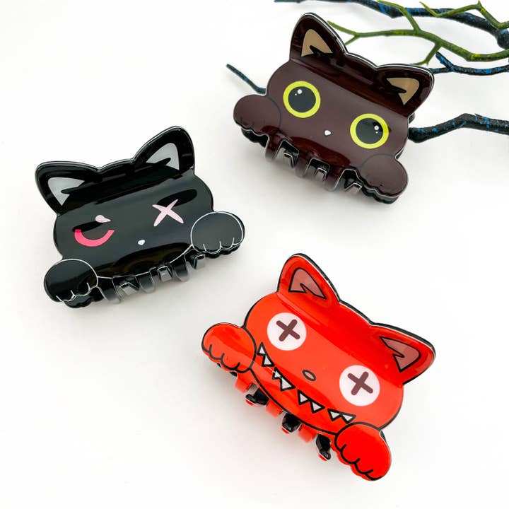 mildstyles - Wholesale Hair Clip - Women's - 😼 Cool Cat Head Acrylic Claw Clip – Cute & Quirky Style7