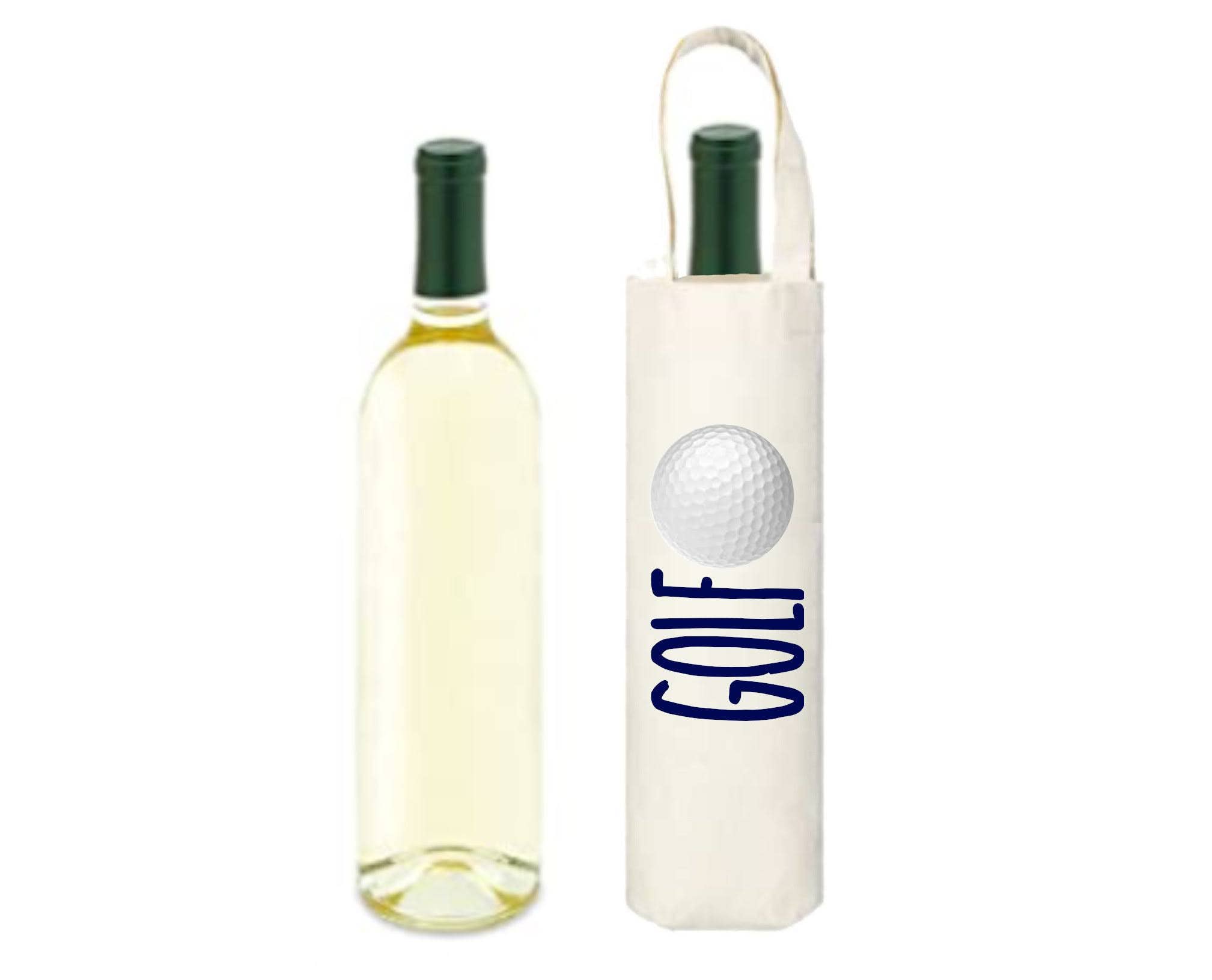 Peachy Pendants - Wholesale Wine Tote - Cotton Wine Tote - Golf (Choose Style)2