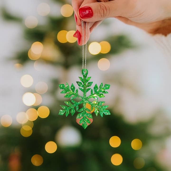 JEMS of the Sea - Wholesale Ornament - Holographic Resin Snowflake Ornament9