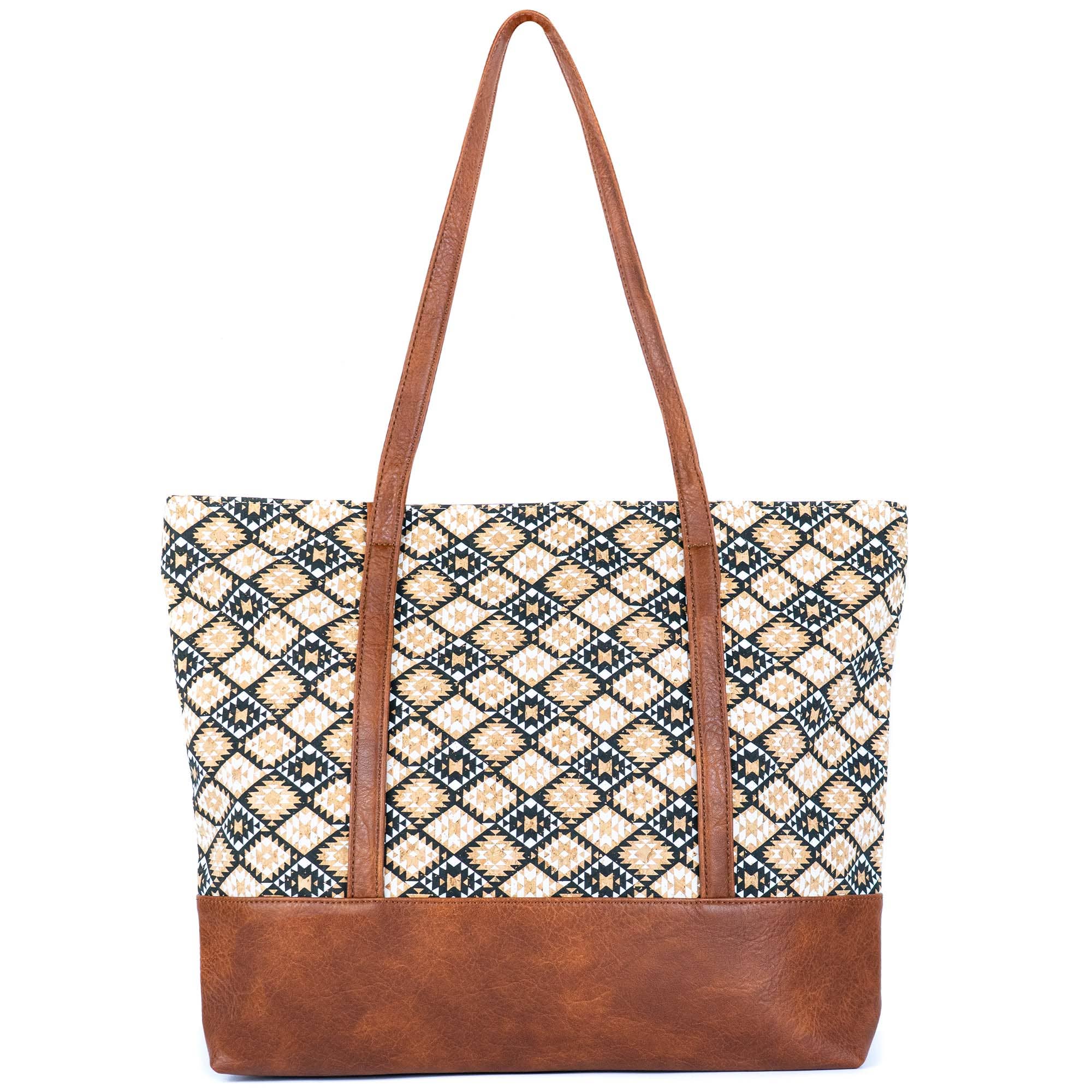 Meninas Bonitas Cork - Wholesale Tote Bag - Women's - Cork Tote Bag with Vegan Leather Straps BAG-23717