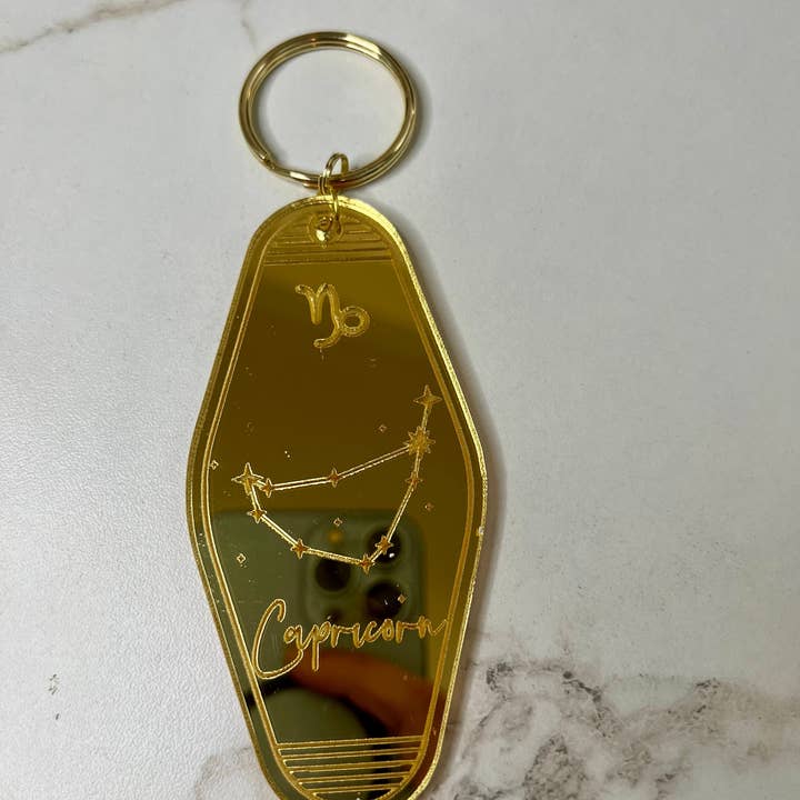 Crafts By Chelle Us - Wholesale Keychain - Women's - Zodiac Hotel Style Keychain | Astrology Keychain | Zodiac Gift | Astrology Gift | Personal Keychain2