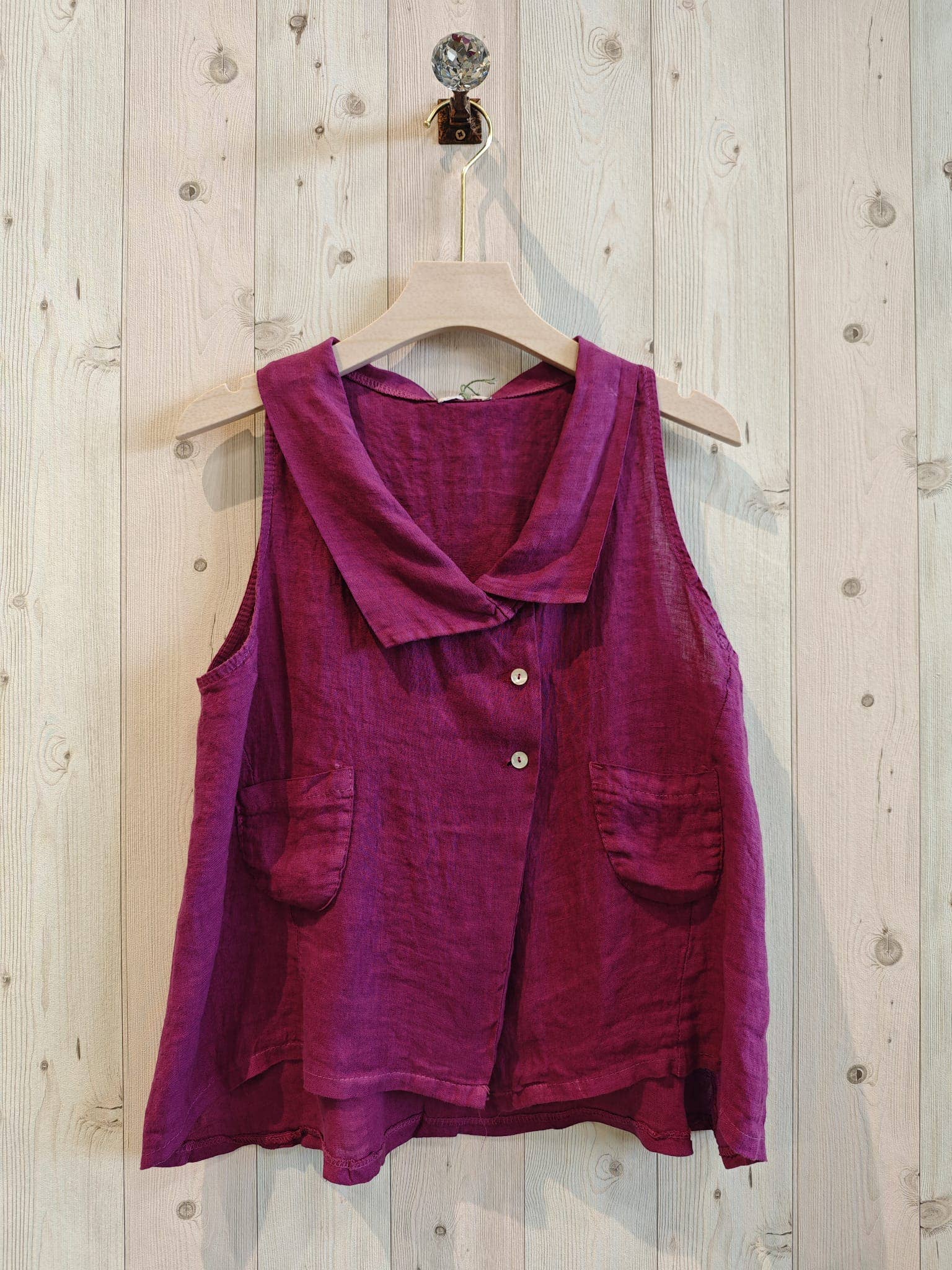 Linen & More - Wholesale Button Down Shirt - Women's - REF 5007 T-SHIRT UNEQUAL 100% LINEN7