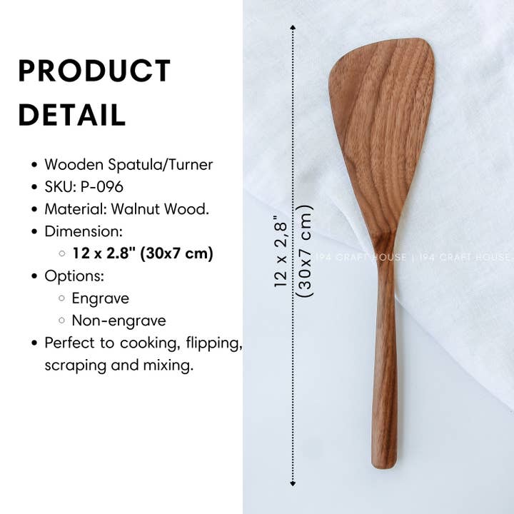 194 Craft House - Wholesale Serving Utensil - Walnut Wood Kitchen Utensils - Set of 4 - Serving Utensil1