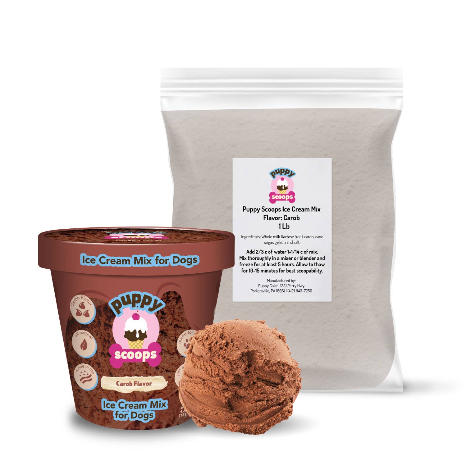 Puppy Cake LLC - Vente Friandises – chien - Mélange de crème glacée en vrac pour chiots — sac de 1 lb4