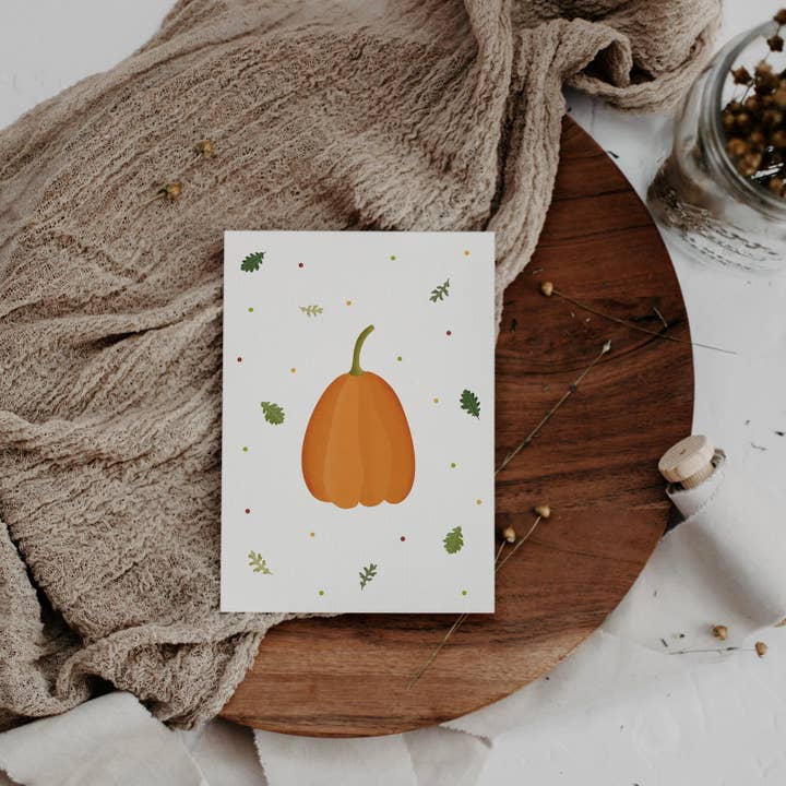 Tilda&Theo - Wholesale Postcard - Pumpkin autumn postcard - Halloween autumn card2