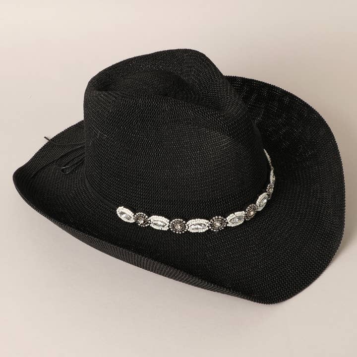 Fashion City – Engroshandel Cowboyhat - Dame – Durango Cowboy Hat med Jeweled Bælte