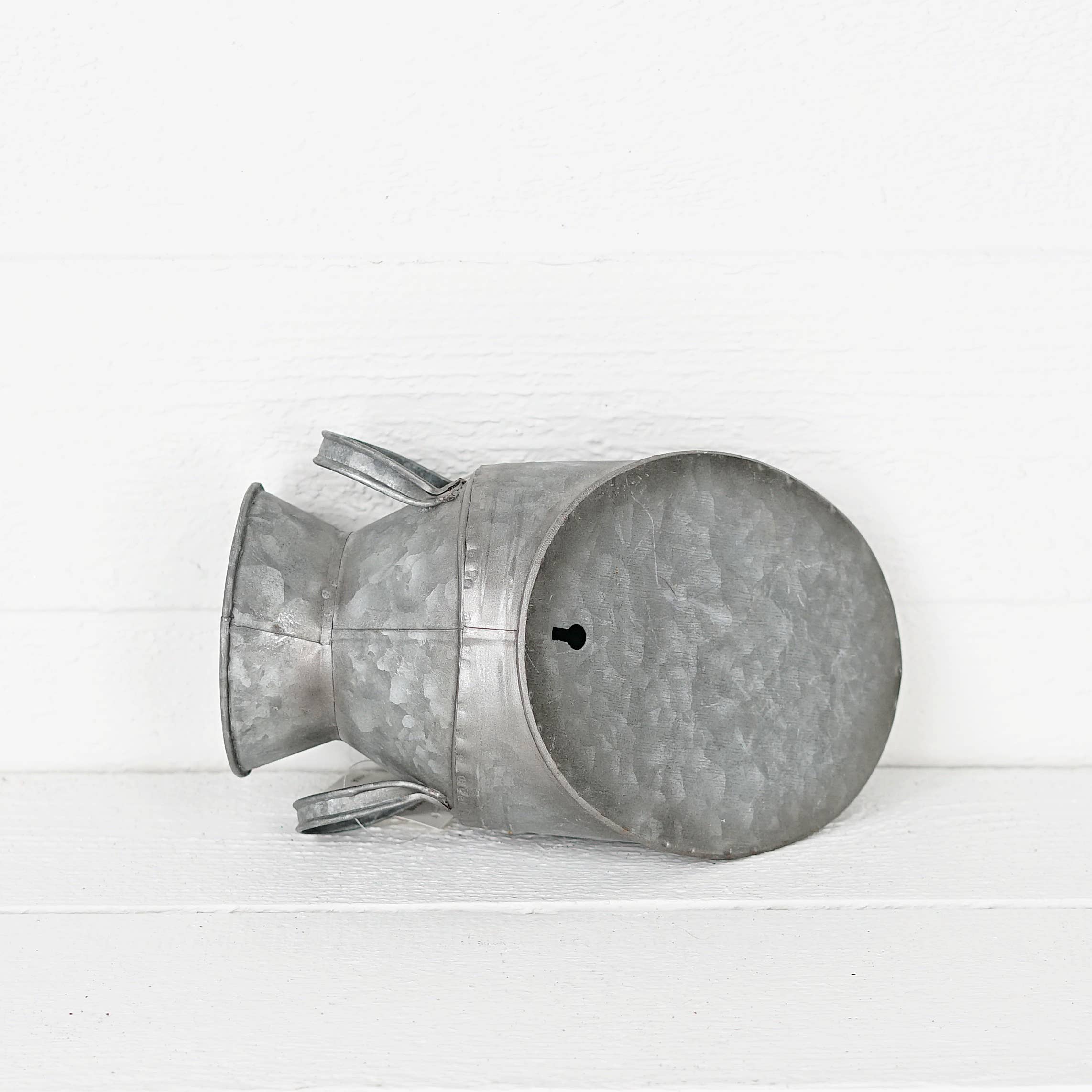 Impressive Enterprises, Inc. - Wholesale Decorative Jar - M10358- 9.25" x 5.5" Metal Tin Half Milk Jar-4