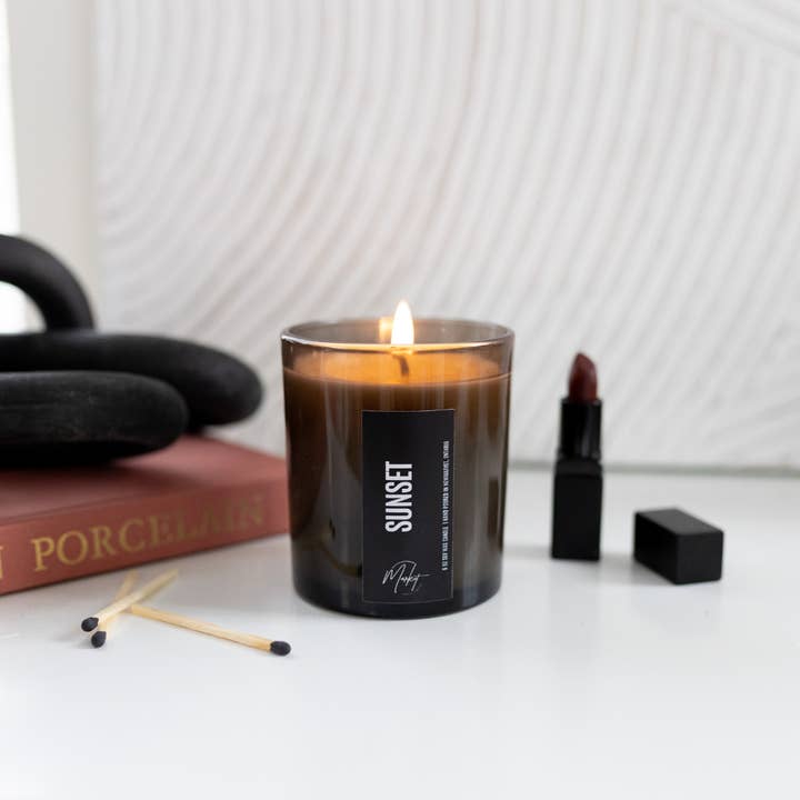 Market Candle Company - Wholesale Jar/Filled Candle - SUNSET SOY WAX CANDLE - LUXE VESSEL WITH BOX2