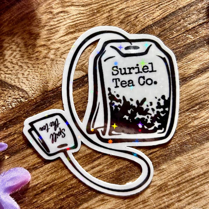 Awfullynerdy.co - Wholesale Sticker - A Court of Thorns and Roses Suriel Tea Co. Tea Bag Sticker1