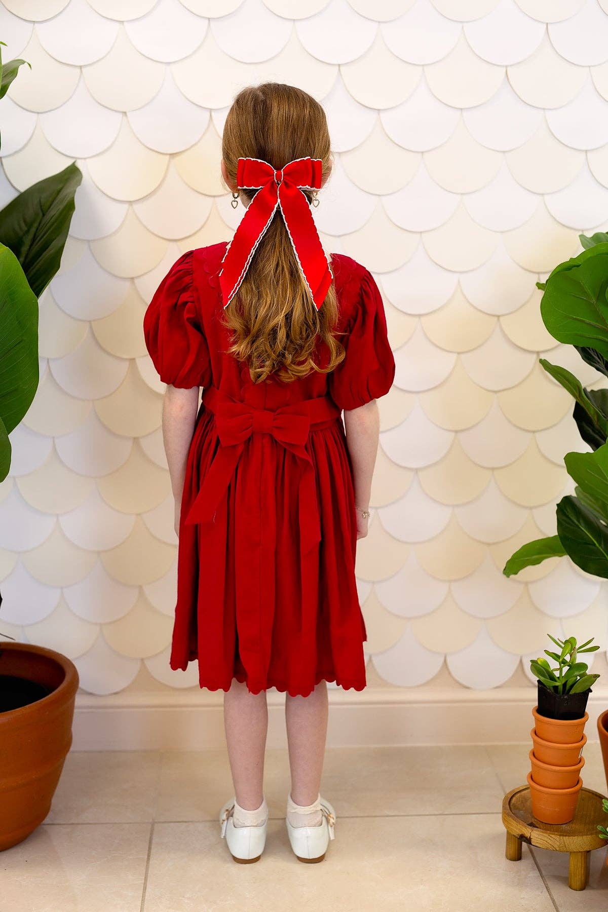 Project 6 NY Kids - Wholesale Hair Bow - Kids - Madeline Small Bow Moonstitch Clip - Vanilla6