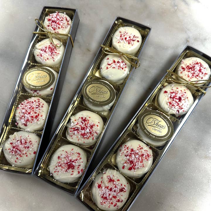 O'Shea's Candies Sweet Shop - Wholesale Chocolate Covered Sweets - 5 Pack O’Oreo “White Choc Peppermint” Upscale Tray9
