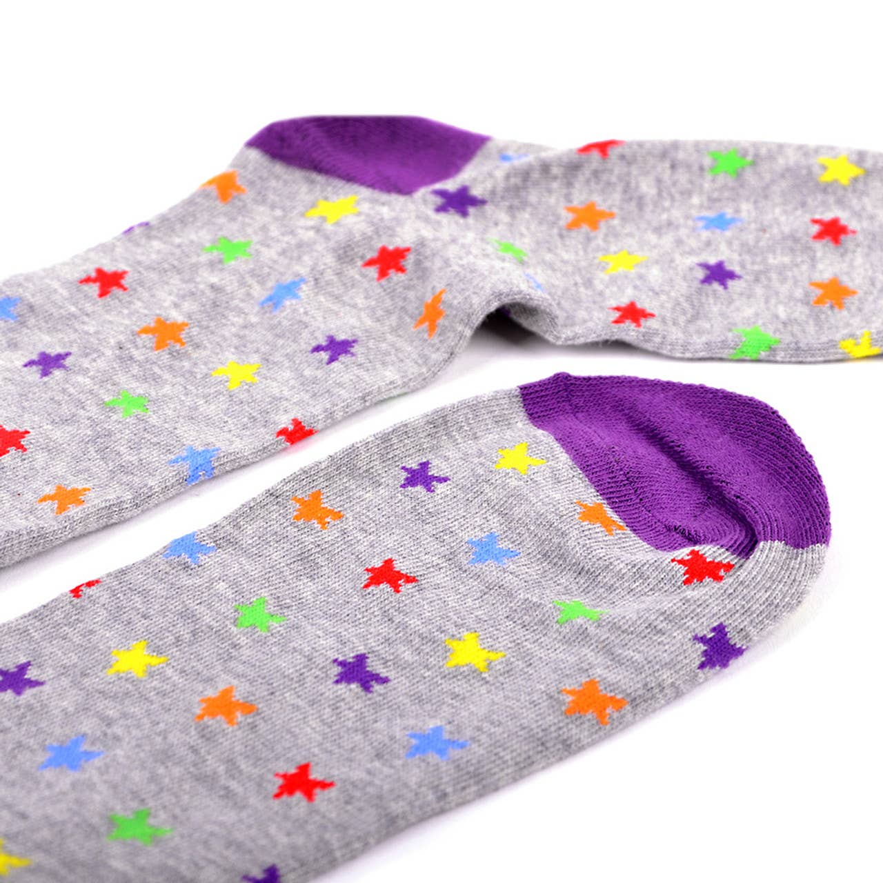 Selini New York - Wholesale Socks - Men's - Men's Rainbow Stars Novelty Socks - NVS195805