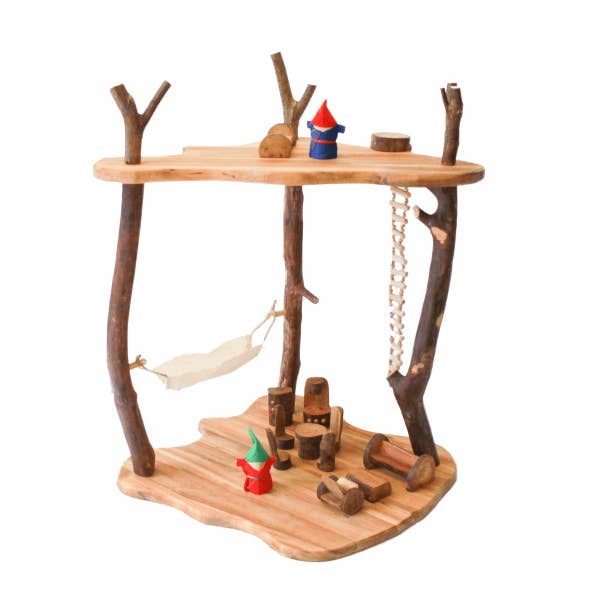 Q Toys - Wholesale Wood toy – Child - Acacia and Lychee Wood Jungle Tree House Toy for Kids6
