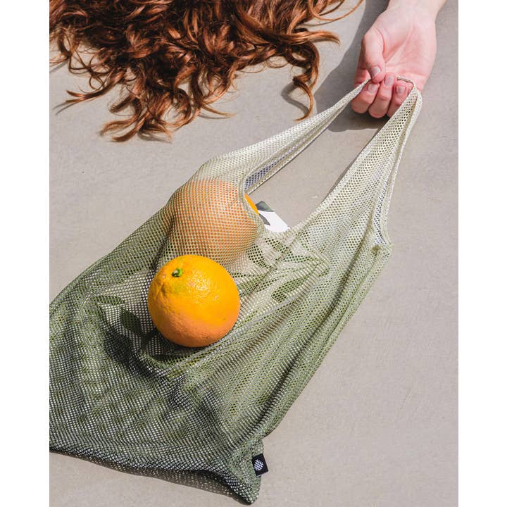 Arpe - Wholesale Grocery/Shopping Bag - Mesh Bag Olive Green1
